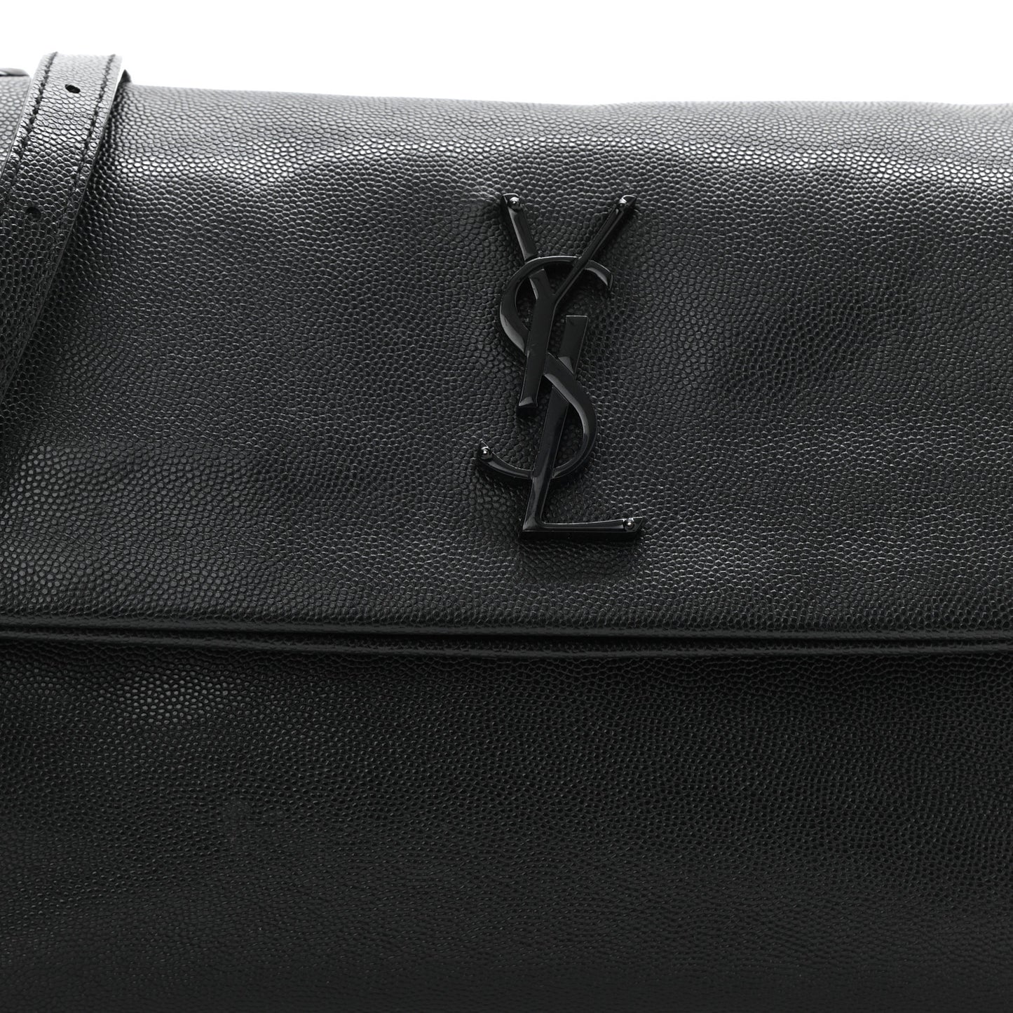Grain De Poudre Medium West Hollywood Monogram Fold-Over Black