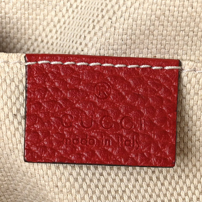 Gucci Pebbled Calfskin Bi-Color Soho Chain Backpack Red Navy 6 of 11