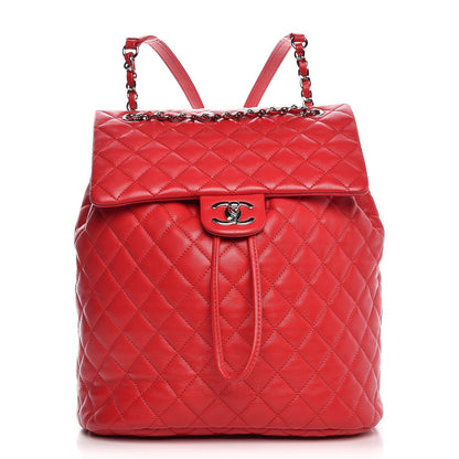 Chanel Lambskin Quilted Large Urban Spirit Backpack Red 1 of 7