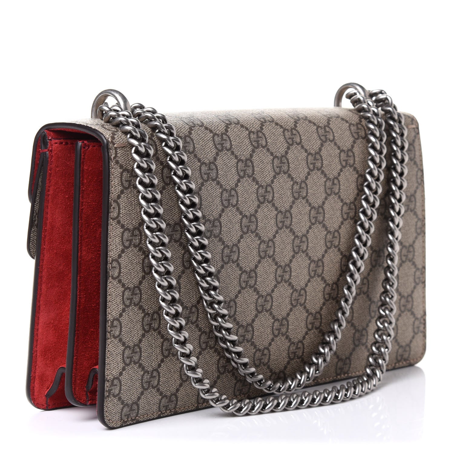 Gucci GG Supreme Monogram Small Dionysus Shoulder Bag Red 3 of 11