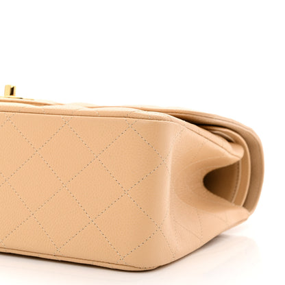 Chanel Caviar Quilted Jumbo Double Flap Beige 10 of 11