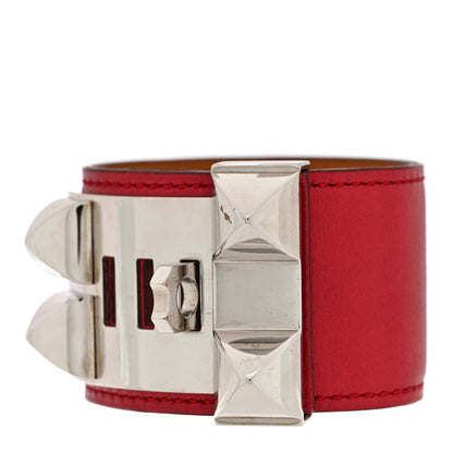 Hermes Box Collier de Chien CDC Bracelet  Rouge Vif 3 of 5