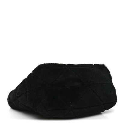 Prada Shearling Nappa Triangle Quilted Patchwork System Tote Black 5 of 10