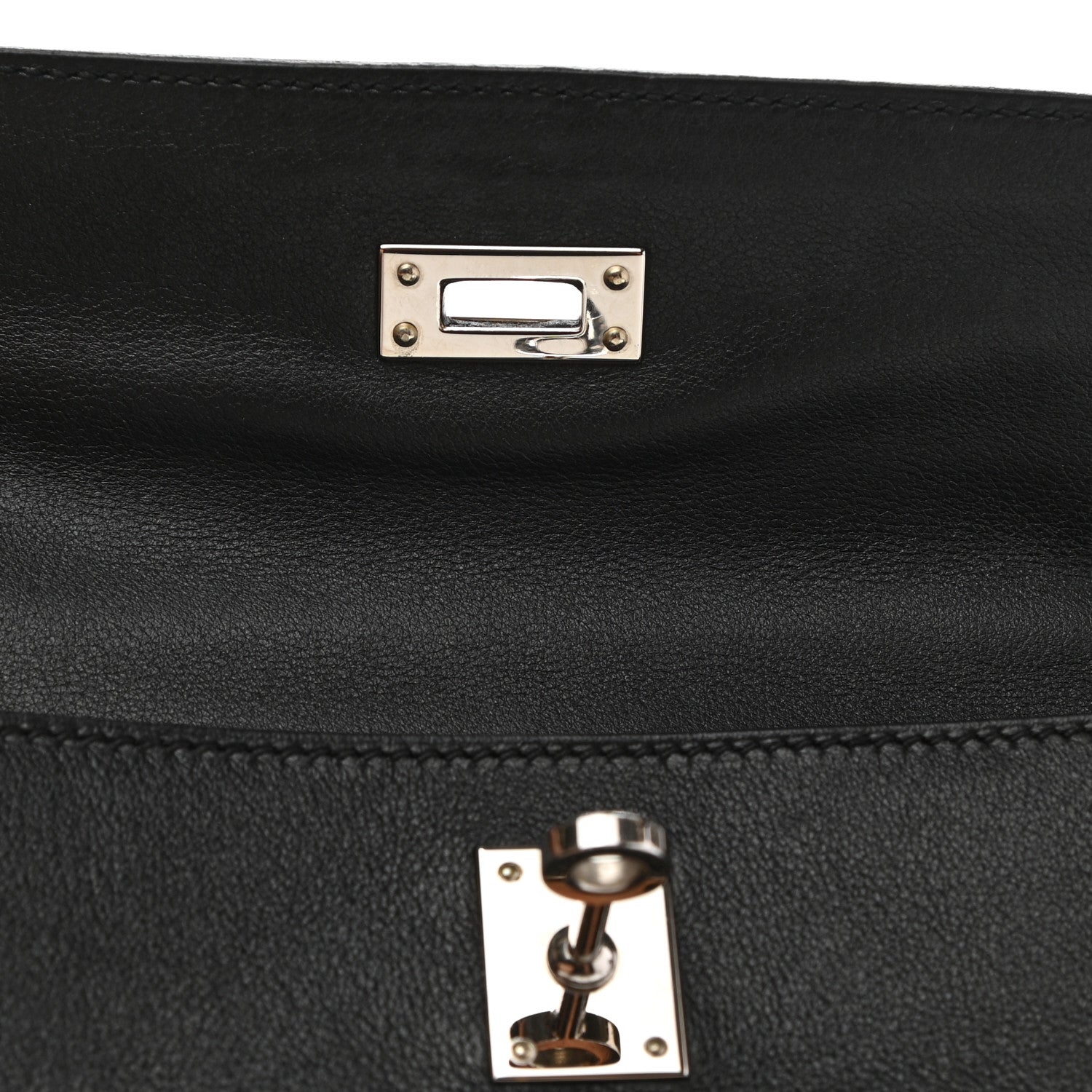 Hermes Swift Kelly Pochette Clutch Black 8 of 9