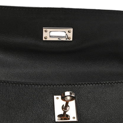 Hermes Swift Kelly Pochette Clutch Black 8 of 9