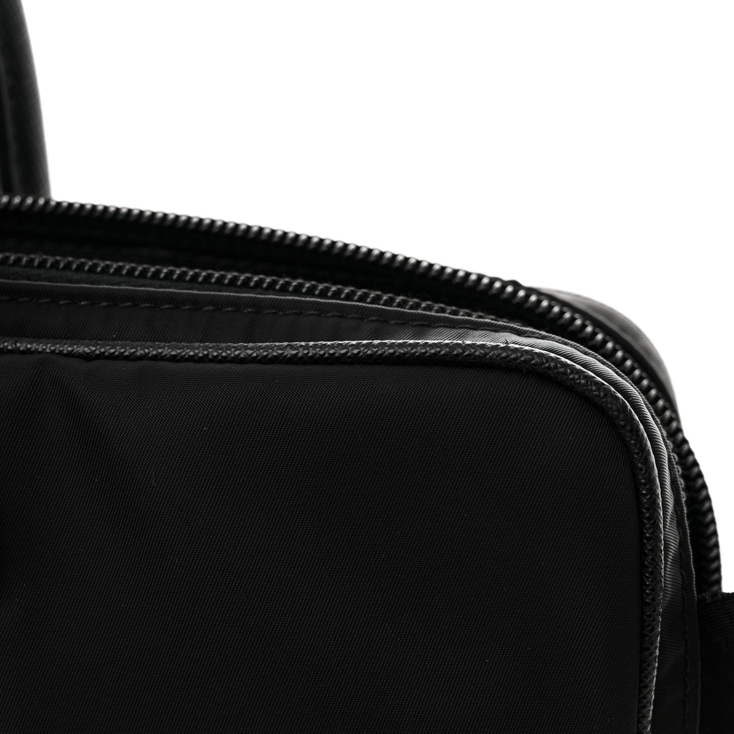 Prada Tessuto Nylon Saffiano Metal Triangle Logo Work Bag Black 10 of 10