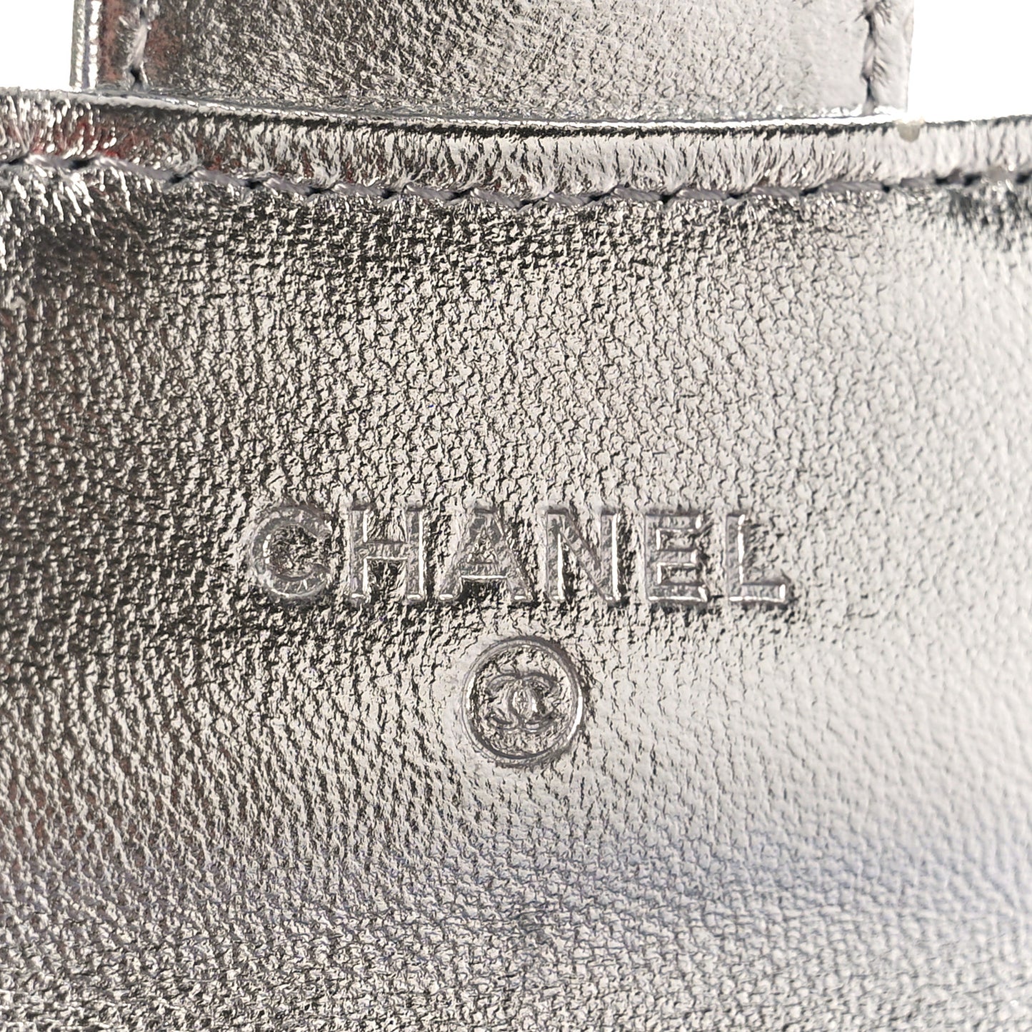 Gradient Metallic Calfskin Quilted Flap Card Holder Wallet Silver Blue Yellow Purple