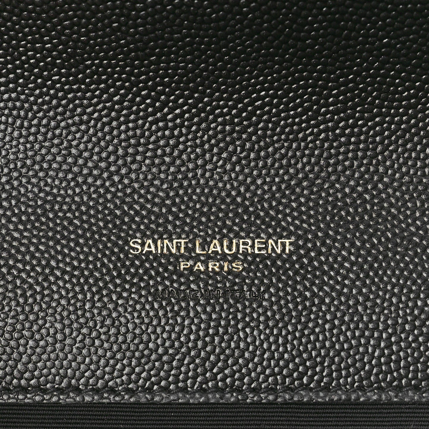 Grain De Poudre Matelasse Chevron Monogram Envelope Clutch Black