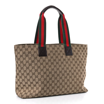 Gucci Monogram Web Large Diaper Tote Brown 3 of 9