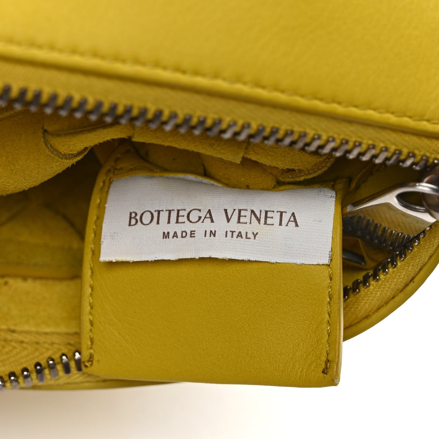 Nappa Intrecciato Flat Zip Pouch Buttercup