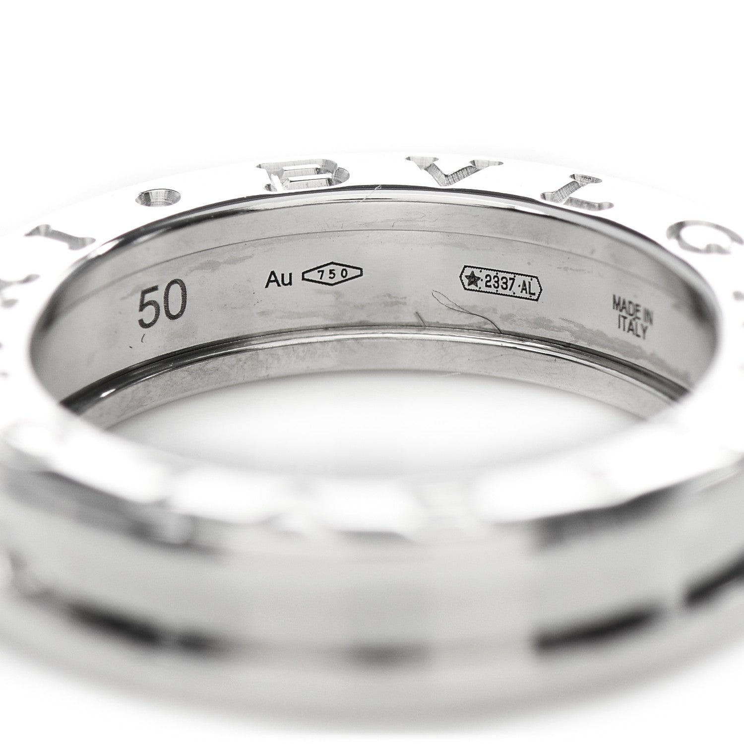 Bulgari 18K White Gold B.Zero1 One-Band Ring 50 5.25 5 of 5