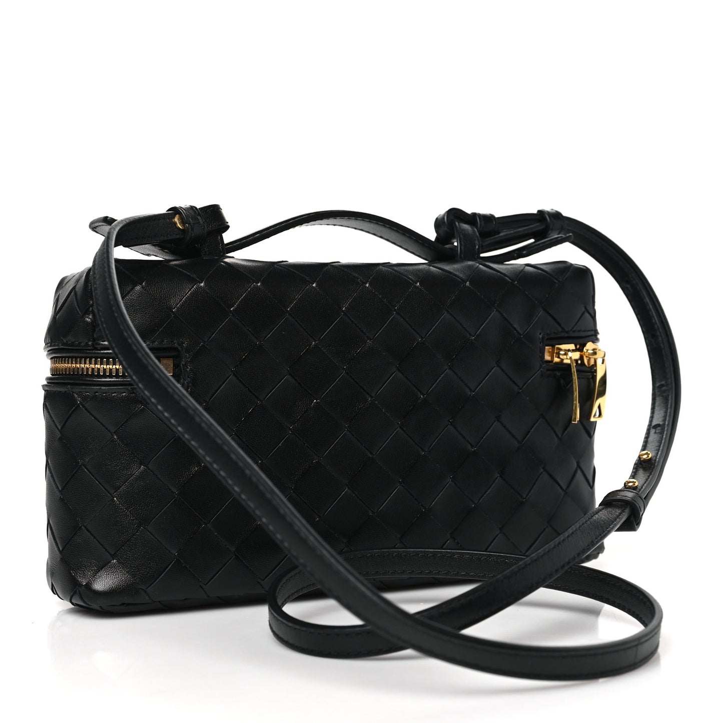 Calfskin Intrecciato Bang Bang Vanity Case Black