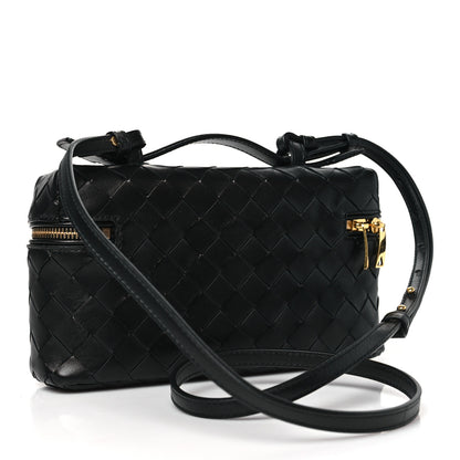 Bottega Veneta Calfskin Intrecciato Bang Bang Vanity Case Black 3 of 9