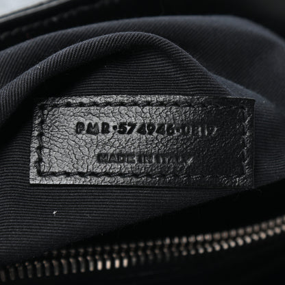 Saint Laurent Calfskin Y Quilted Monogram Medium Loulou Chain Satchel Black 7 of 9