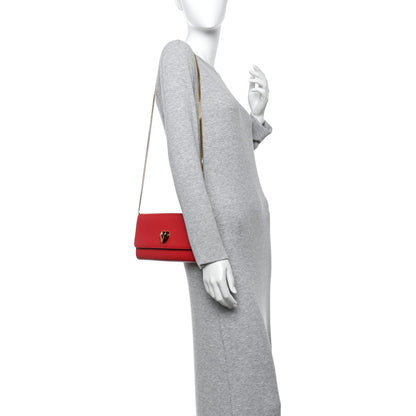 Versace Vitello Virtus V-Mine Wallet on Chain Red 2 of 9