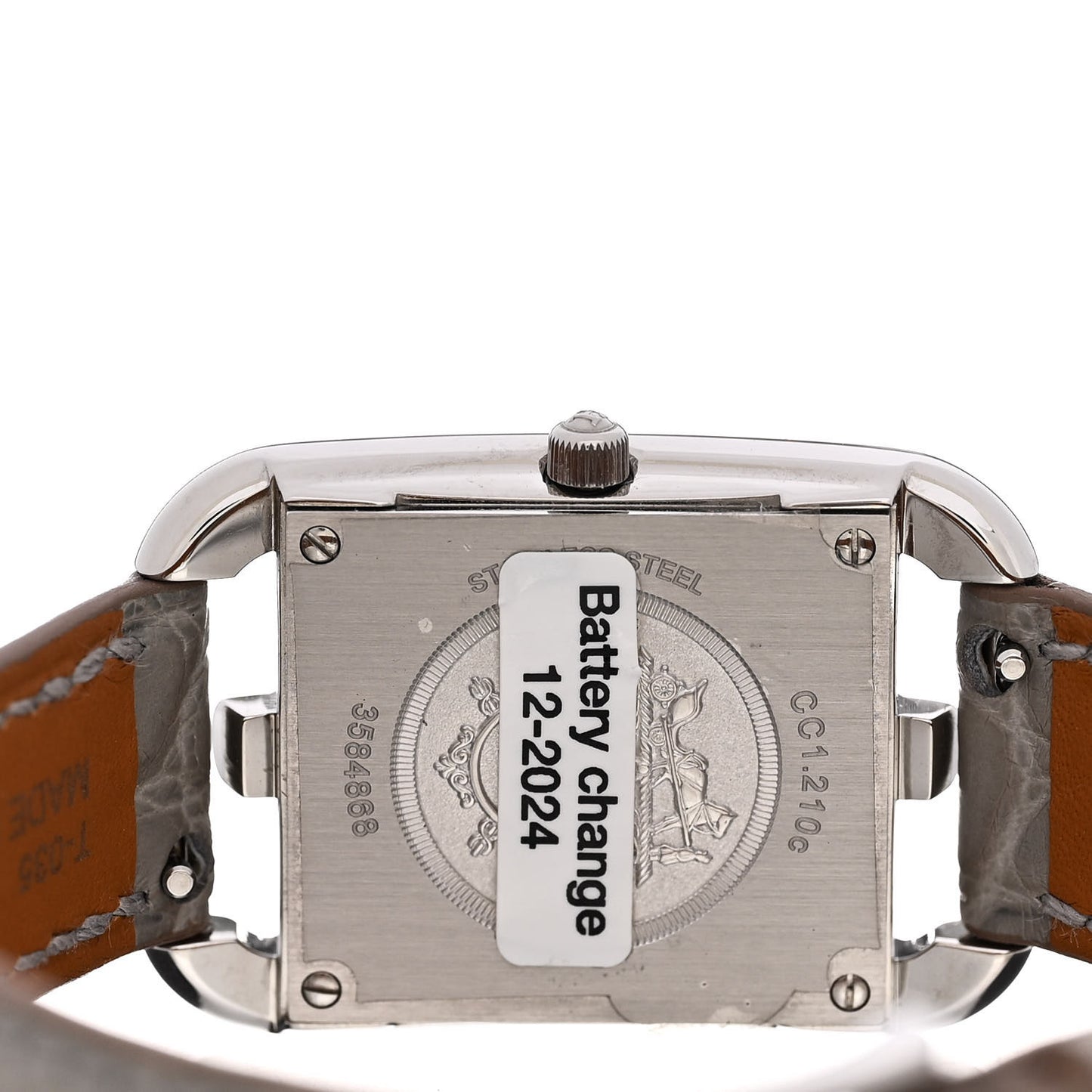 Stainless Steel Alligator Diamond Mother of Pearl 23mm Cape Cod Quartz Watch Gris Perle