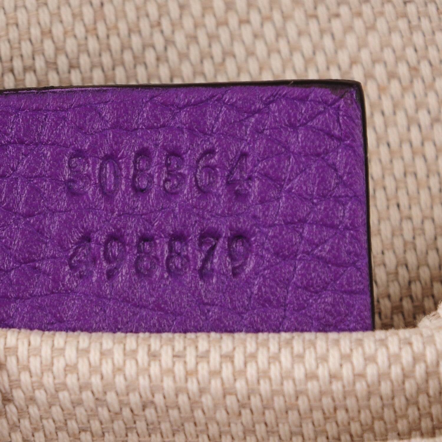 Gucci Pebbled Calfskin Small Soho Disco Bag Shine Purple 7 of 7