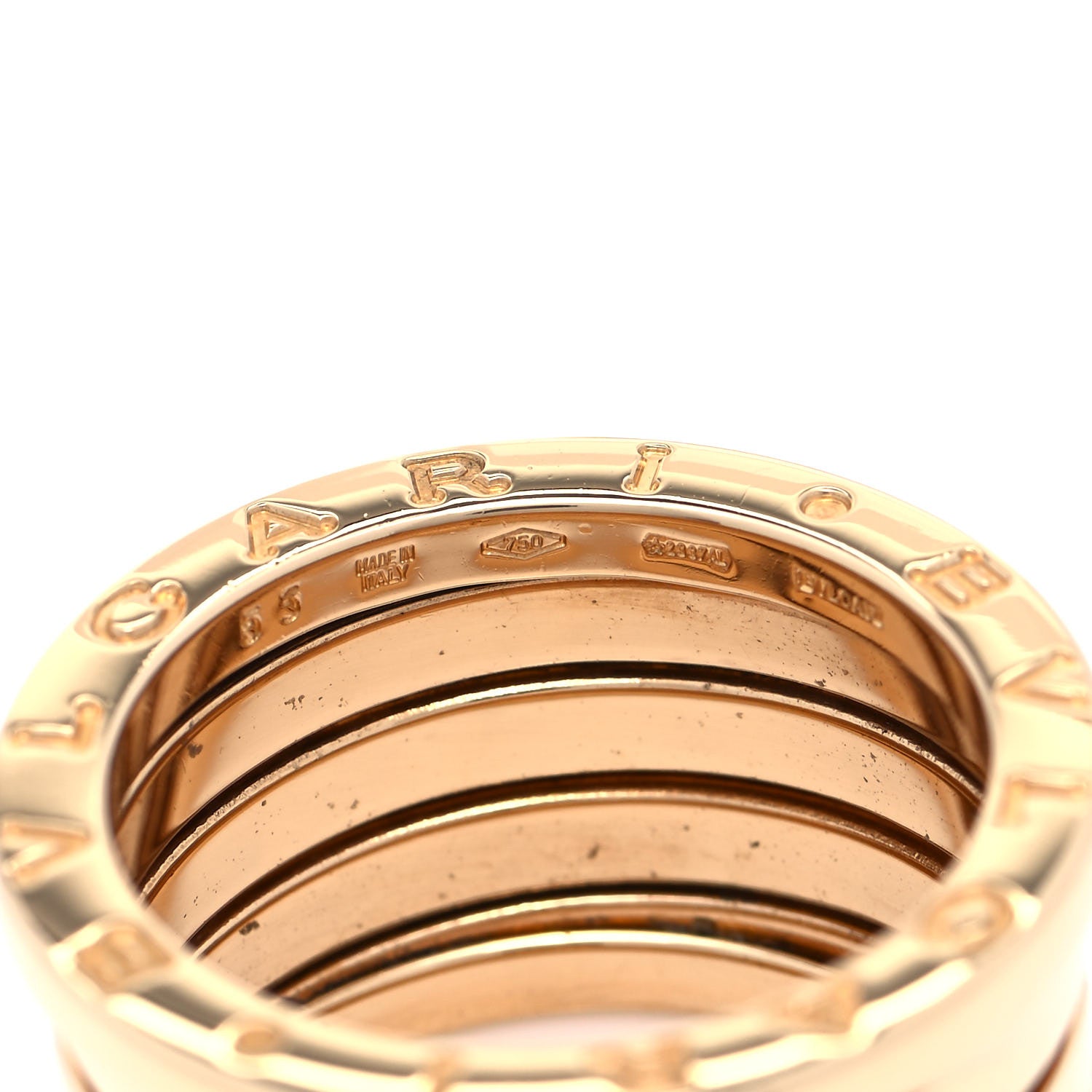 Bulgari 18K Yellow Gold B.Zero1 Five-Band Anniversary Ring 53 6.25 4 of 4