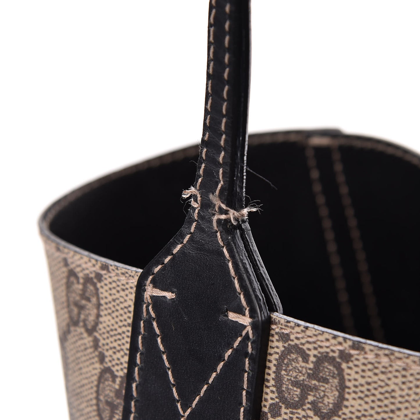 Calfskin GG Supreme Monogram Medium Reversible Tote Black