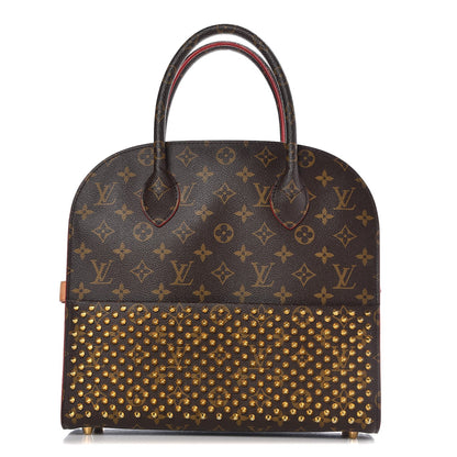 Louis Vuitton Monogram Calf Hair Spikes Iconoclasts Christian Louboutin Tote Red 1 of 9