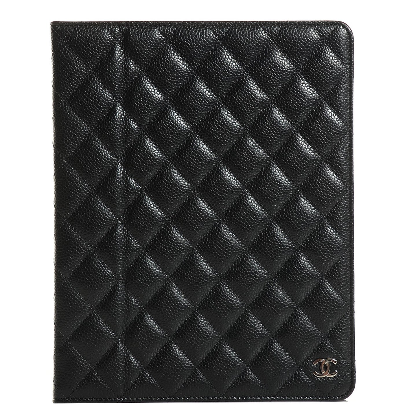 Caviar Quilted iPad Case Black