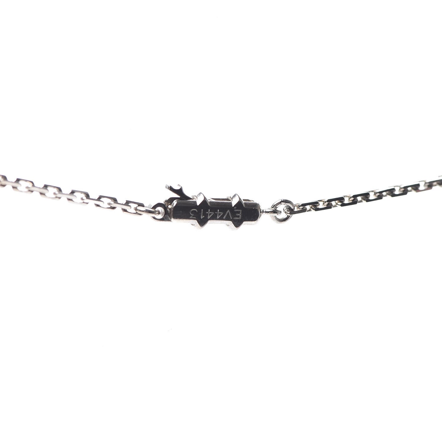 18K White Gold LOVE Drop Necklace