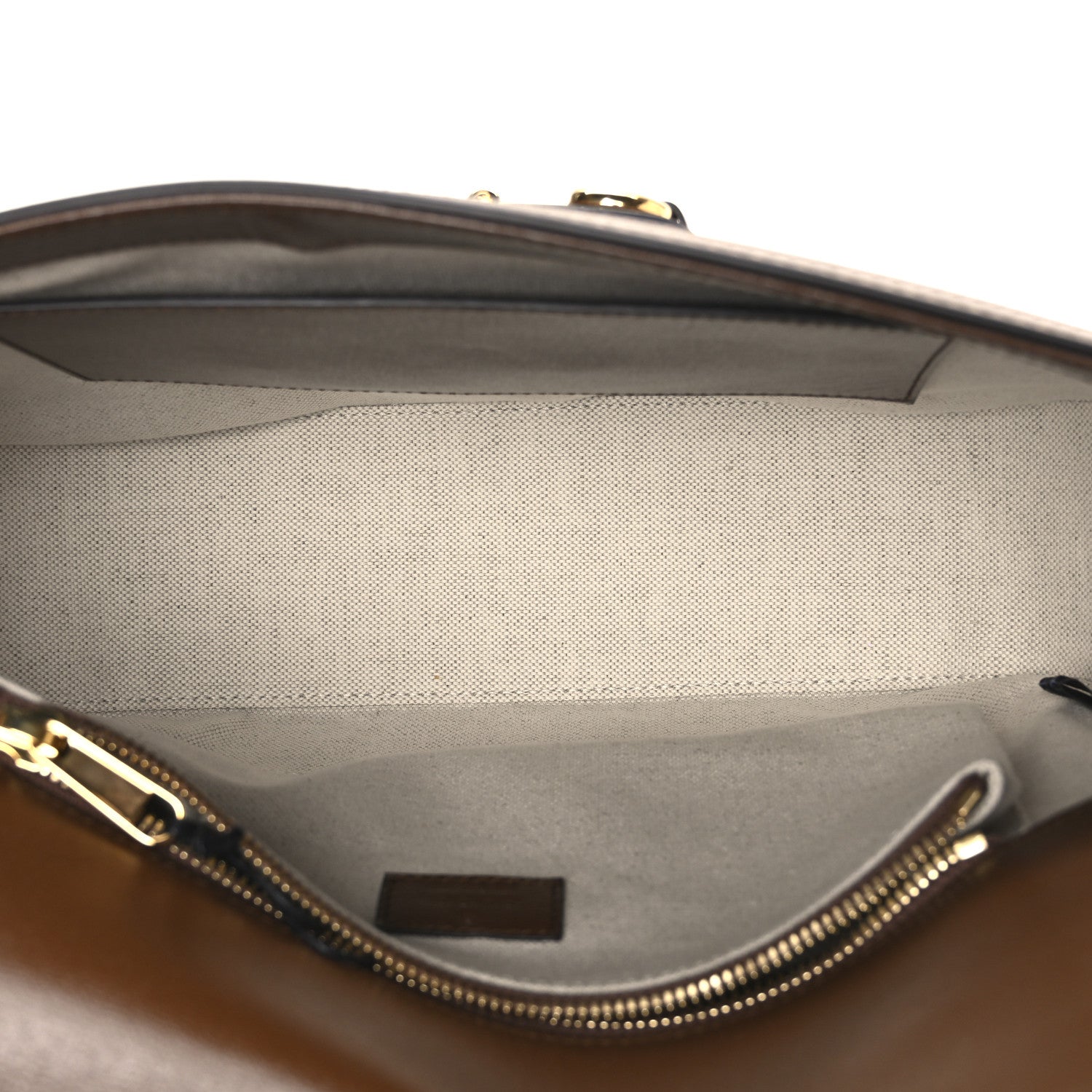 Gucci GG Supreme Monogram Azalea Calfskin Web Medium Horsebit 1955 Shoulder Bag Beige Ebony Brown Sugar 5 of 10