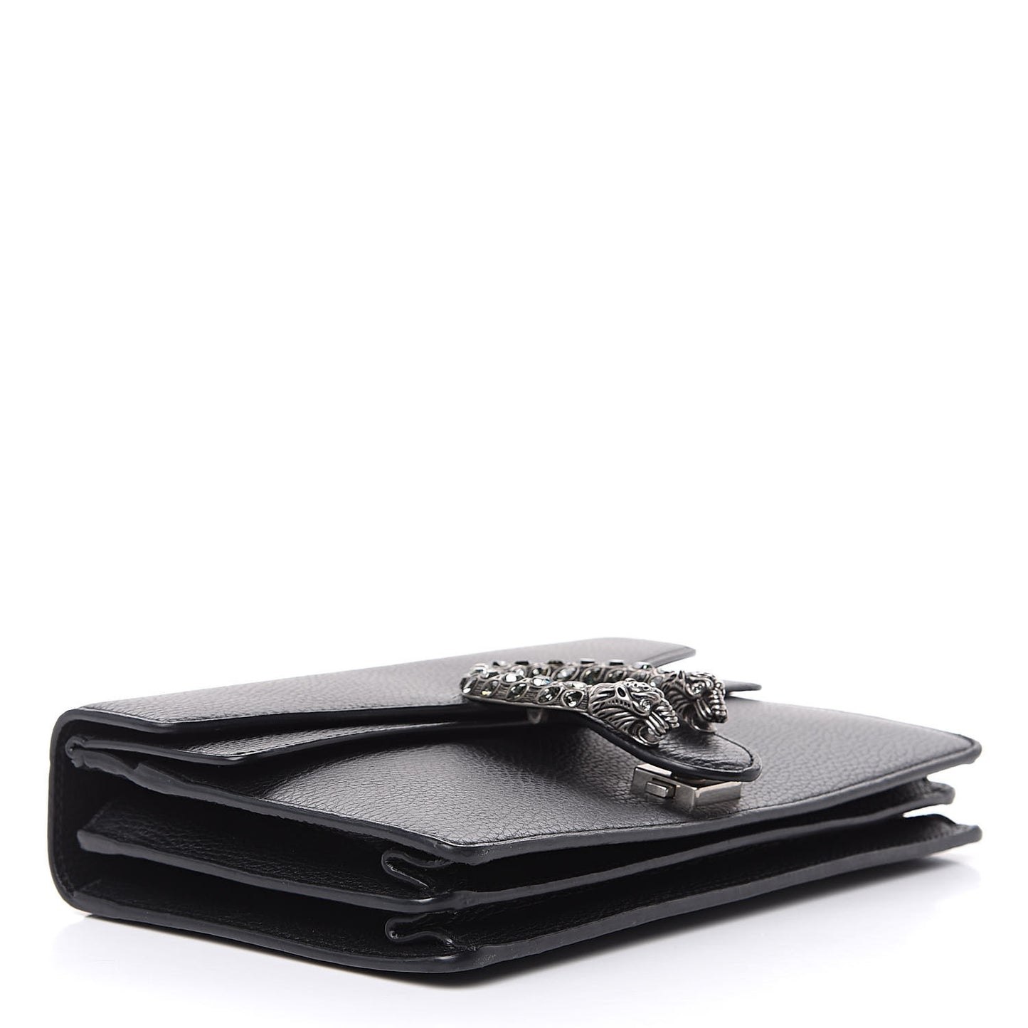 Pebbled Calfskin Small Dionysus Shoulder Bag Black