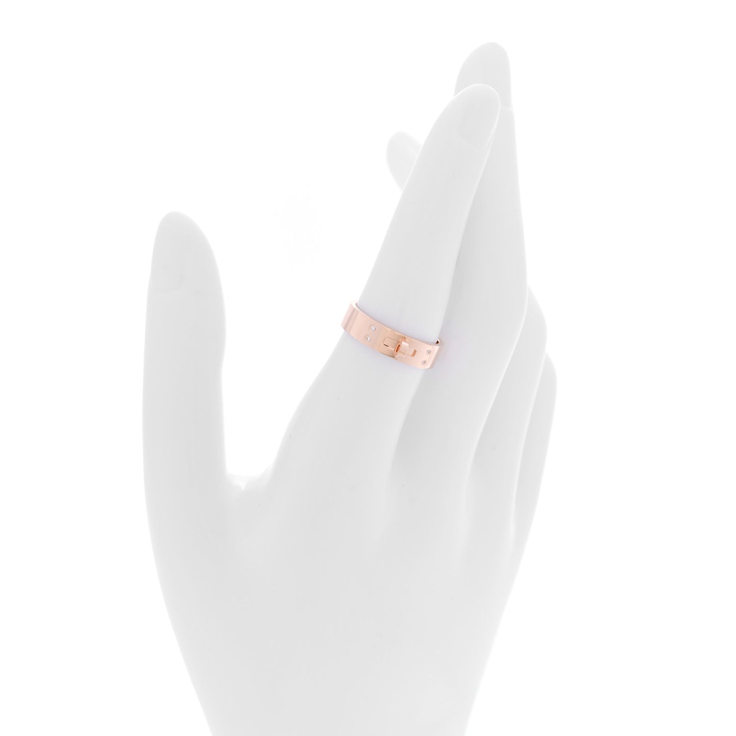 18K Rose Gold Diamond PM Kelly Ring 54 7