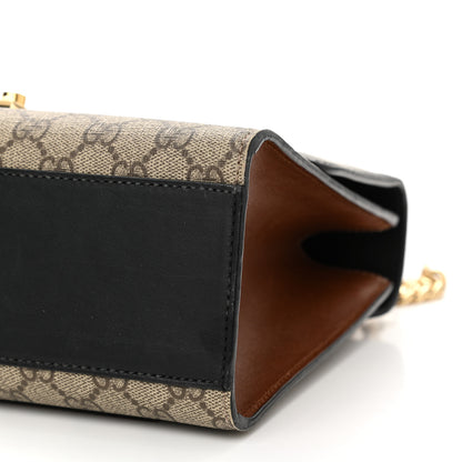 Gucci GG Supreme Monogram Calfskin Medium Padlock Shoulder Bag Beige Black Cuir 10 of 16