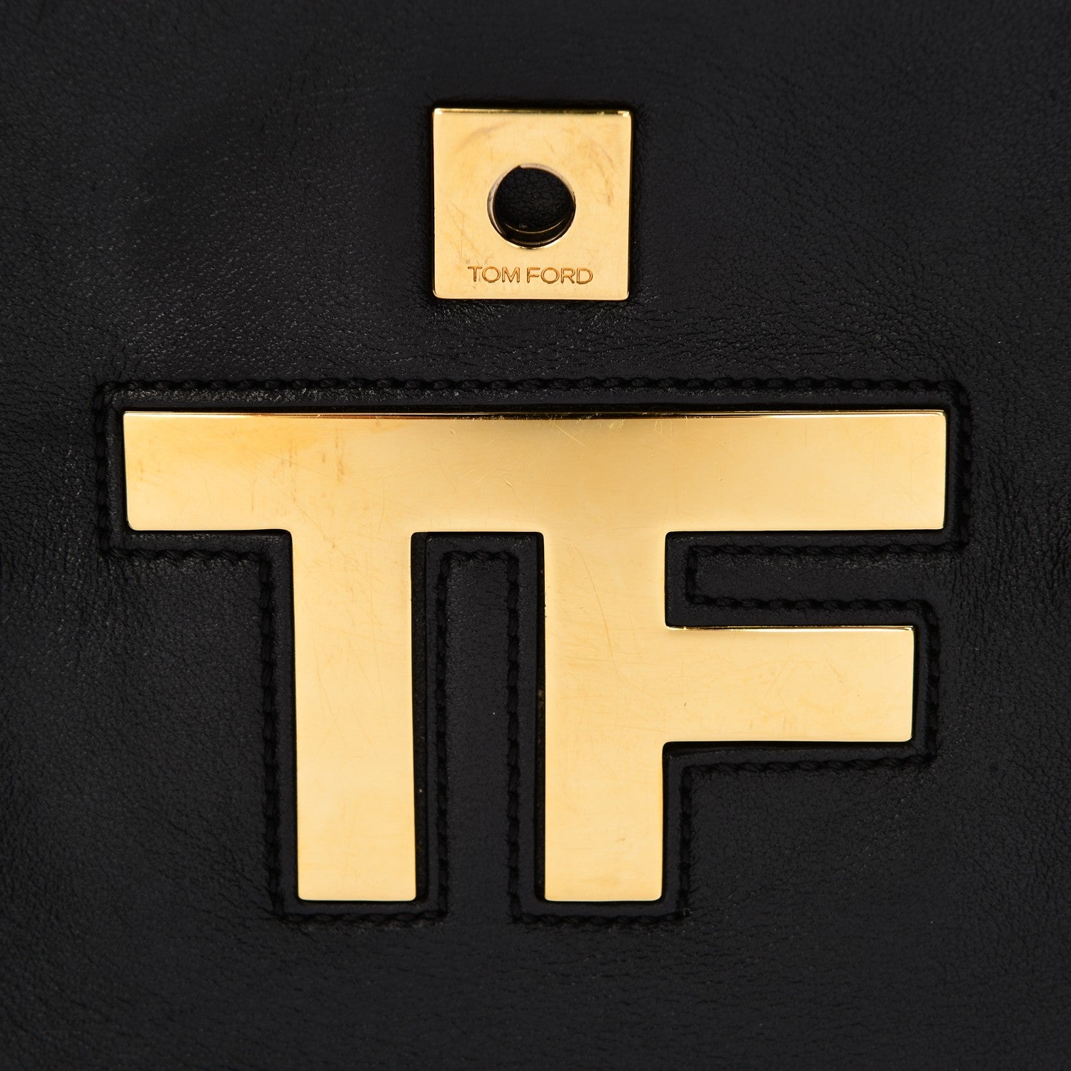 Tom Ford Smooth Calfskin Medium Icon Bag Black 7 of 7