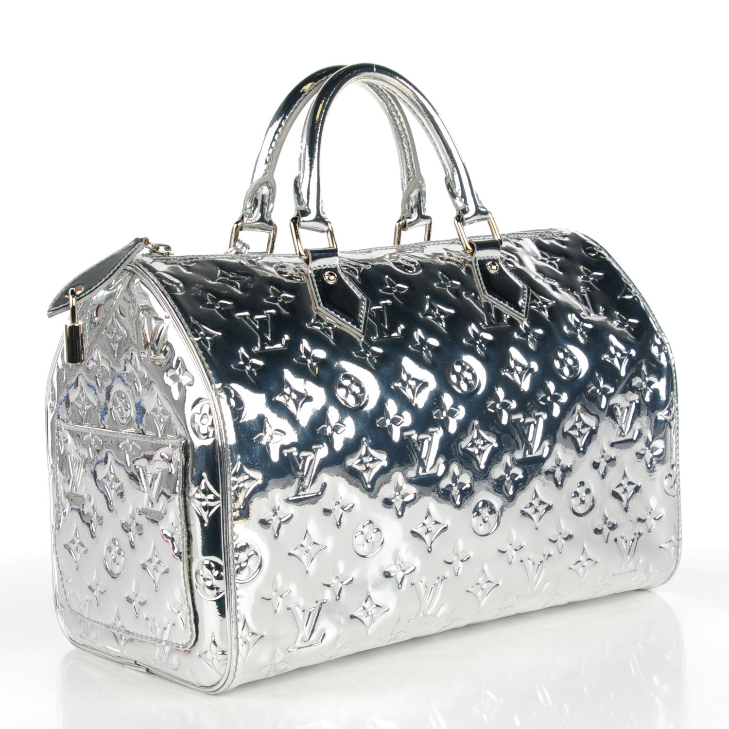 Louis Vuitton Monogram Miroir Speedy 30 Silver 3 of 7