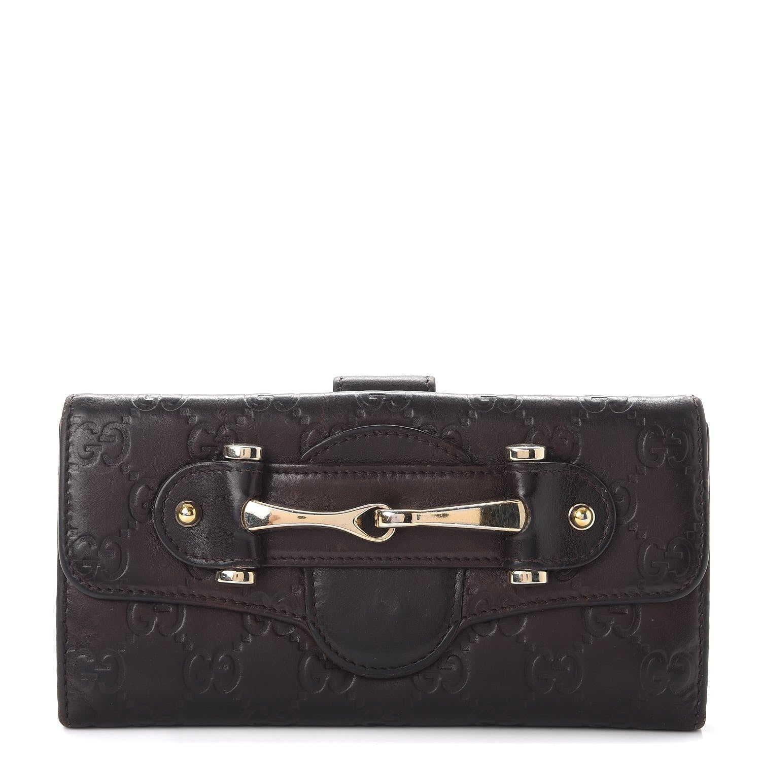 Gucci Guccissima Horsebit Continental Wallet Brown 1 of 11
