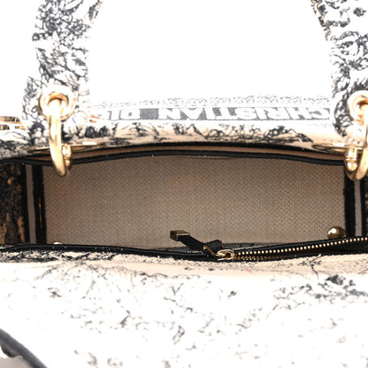 Christian Dior Canvas Embroidered Zodiac Toile De Jouy Medium Lady D-Lite Latte 5 of 10