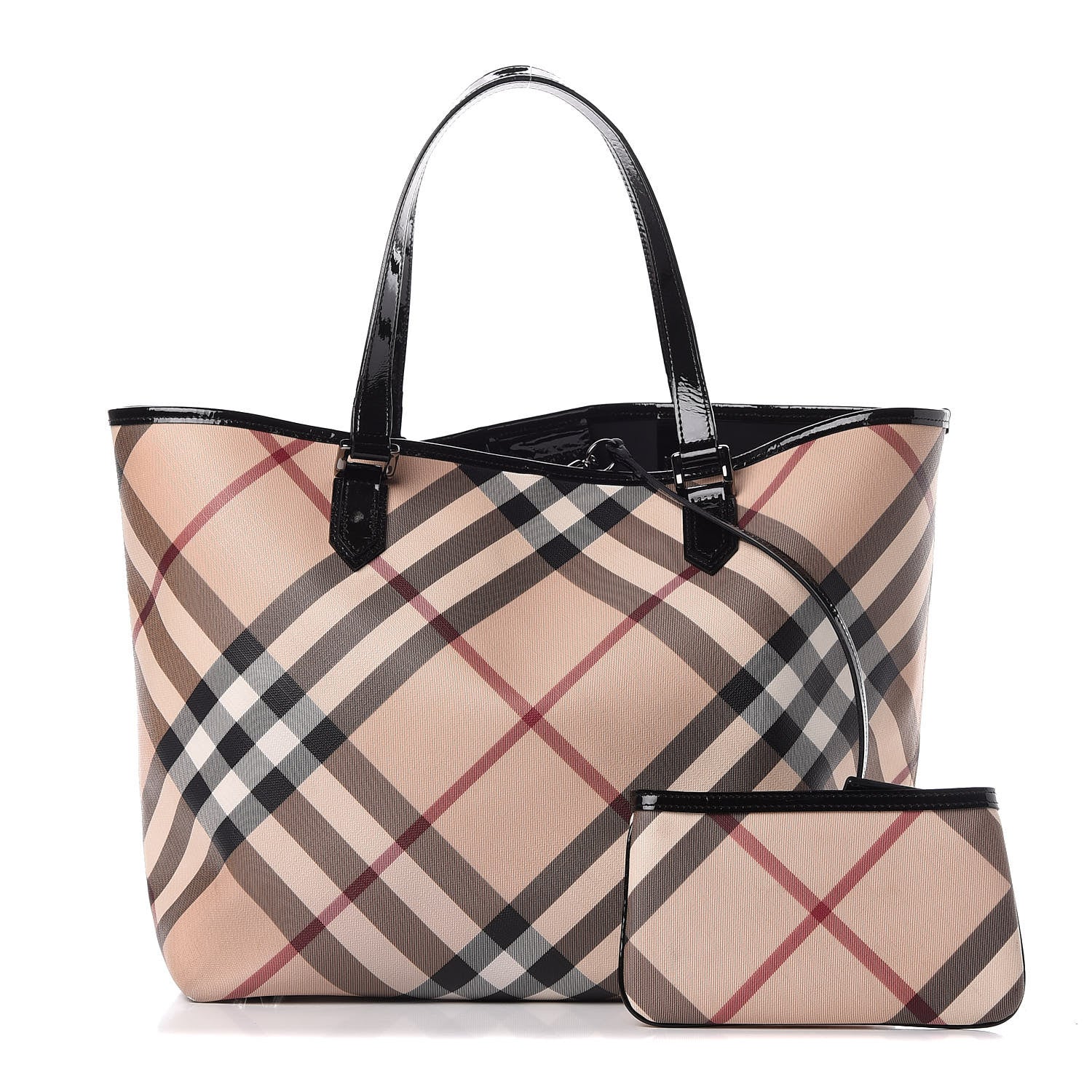 Burberry Nova Check Large Nickie Tote Black 1 of 10
