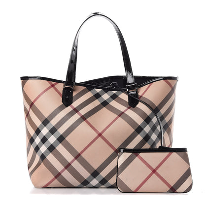 Burberry Nova Check Large Nickie Tote Black 1 of 10