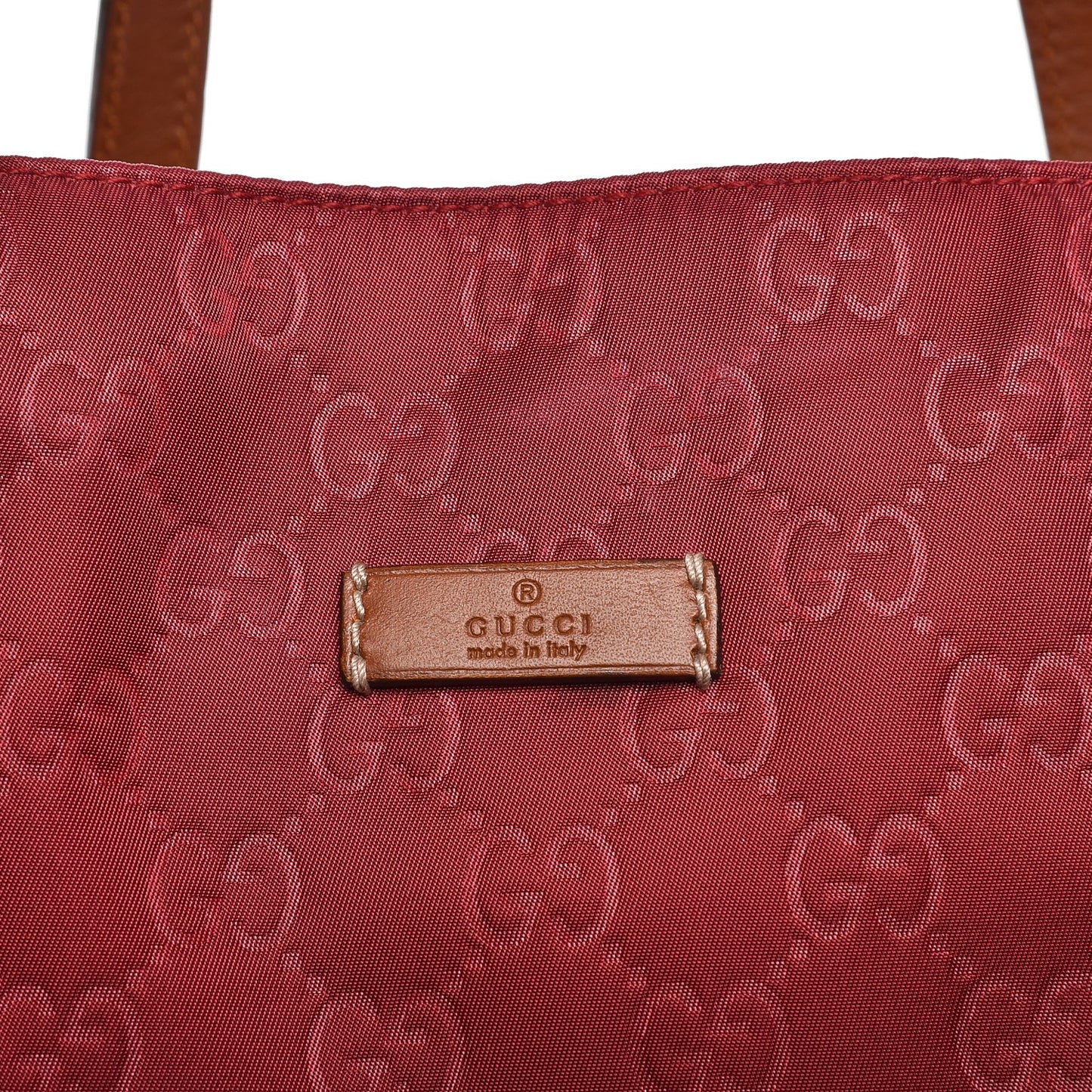 Nylon Monogram Large Tote Red