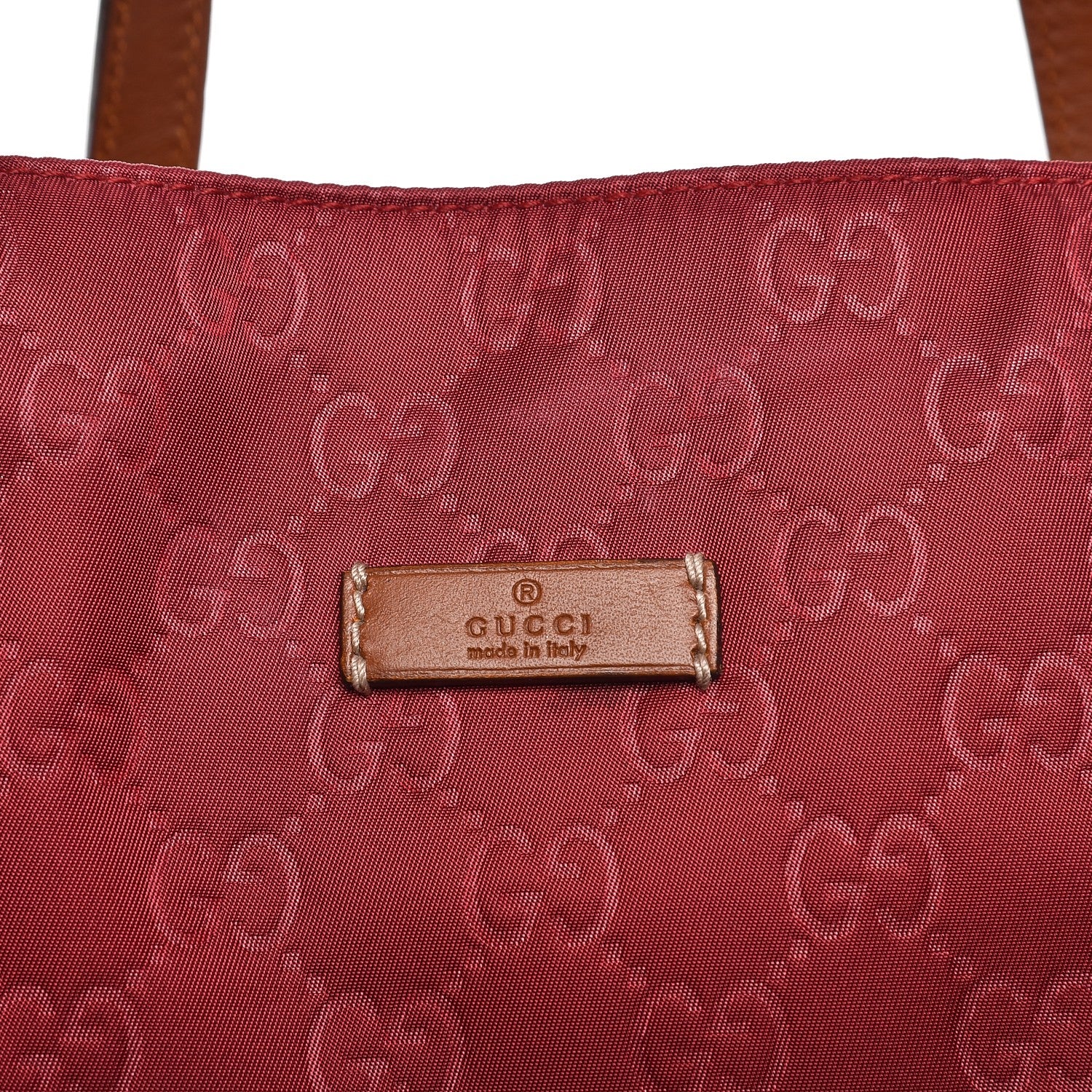 Gucci Nylon Monogram Large Tote Red 8 of 10