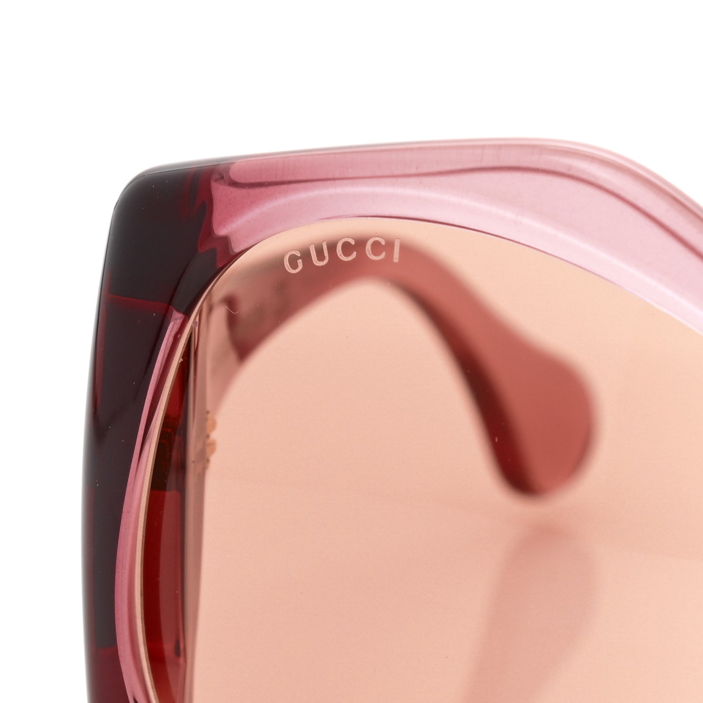 Acetate Round Sunglasses GG0875S Burgundy Orange