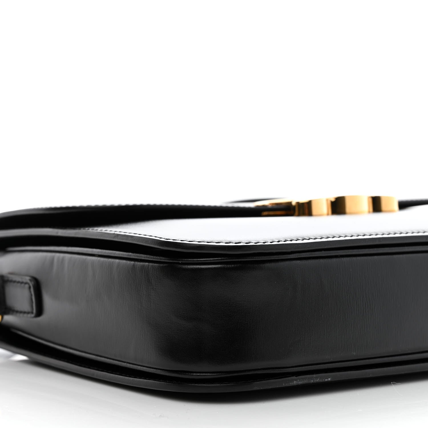 Celine Shiny Calfskin Large Triomphe Black 10 of 14