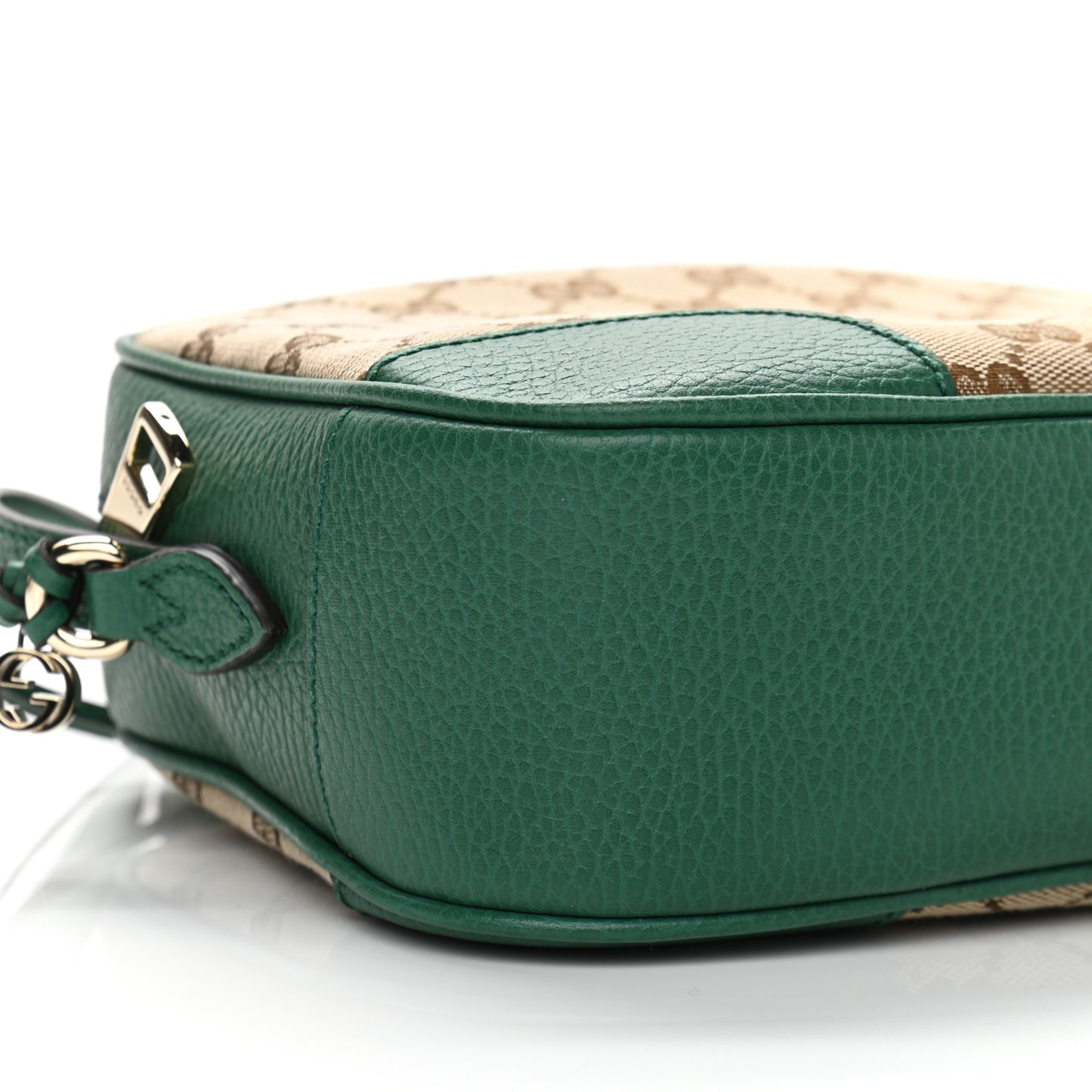 Monogram Dollar Calfskin Mini Bree Messenger Bag Beige Ebony Emerald