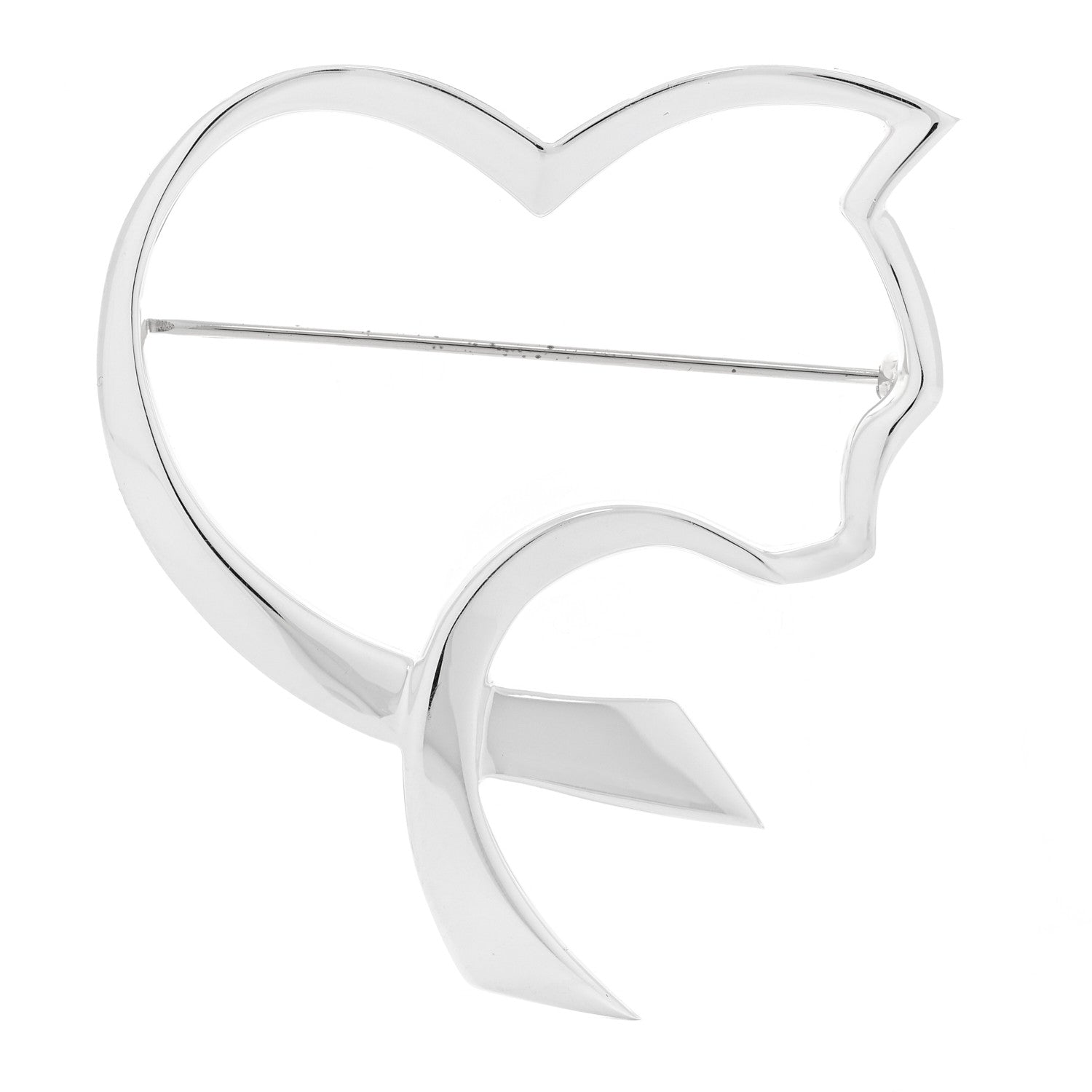 Tiffany Sterling Silver Paloma Picasso Cat Brooch Pin 1 of 4