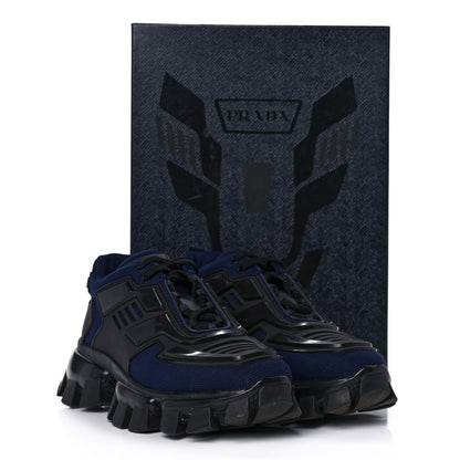 Prada Rubber Knit Fabric Cloudbust Thunder Sneakers 38.5 Navy Black 8 of 8