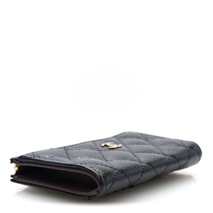 Chanel Caviar Quilted CC Zip Around Card Holder Black 4 of 8