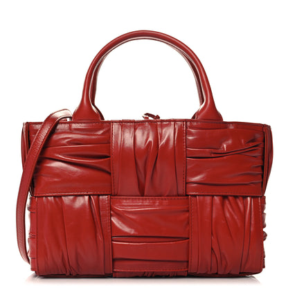 Bottega Veneta Foulard Intrecciato Pleated Mini Arco Tote Red 1 of 10