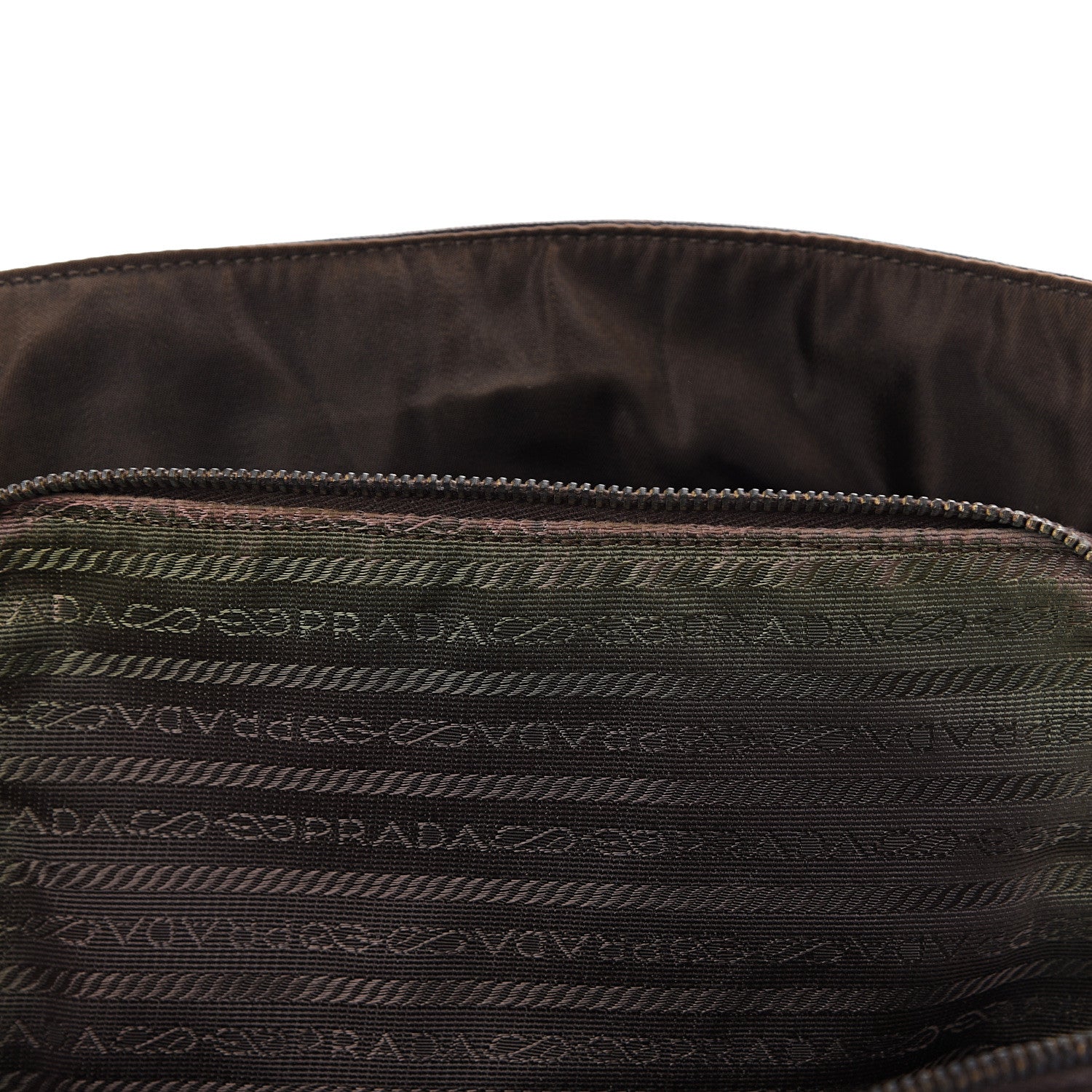 Prada Nappa Tessuto Nylon Chain Tote Caffe 13 of 16