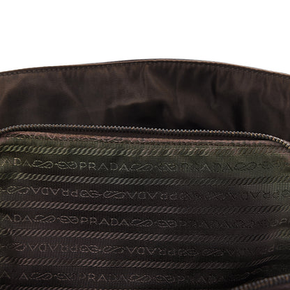 Prada Nappa Tessuto Nylon Chain Tote Caffe 13 of 16