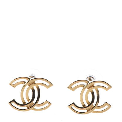Chanel Metal Obazine CC Earrings Gold 1 of 6
