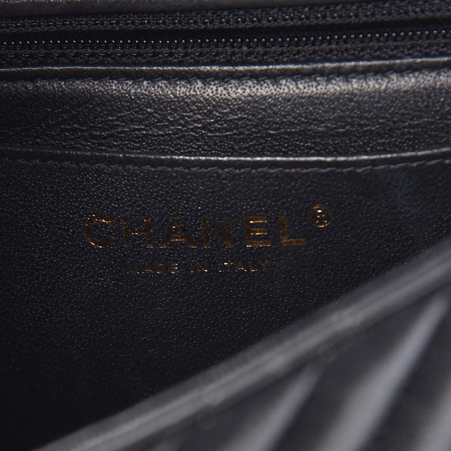 Chanel Iridescent Calfskin Chevron Quilted Mini Rectangular Flap Black 6 of 11