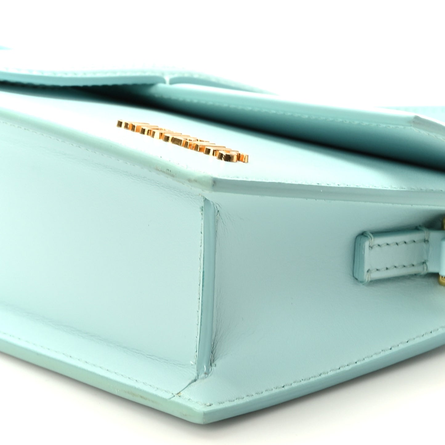 Smooth Calfskin Le Bambino Long Light Turquoise